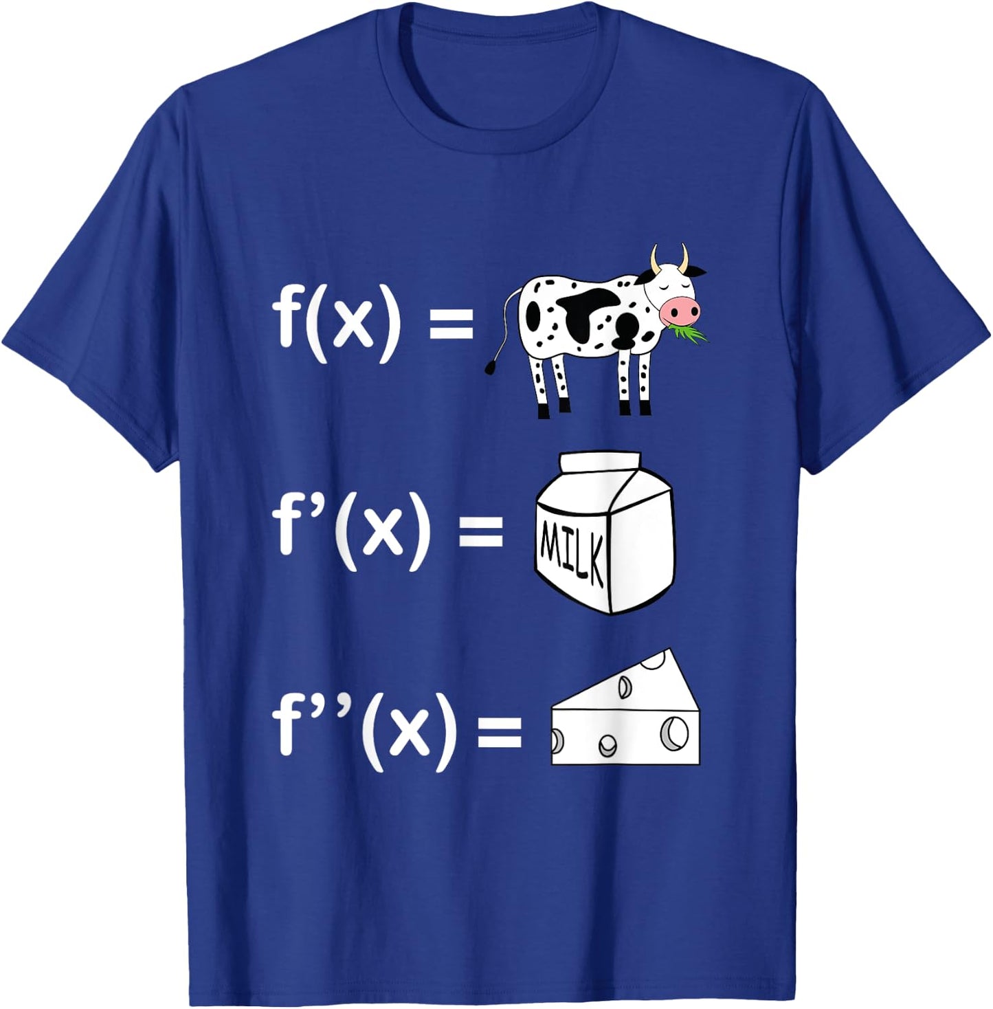 Cowculus Calculus Derivative Mathematics Funny Math Teacher T-Shirt - T-Shirt | Royal