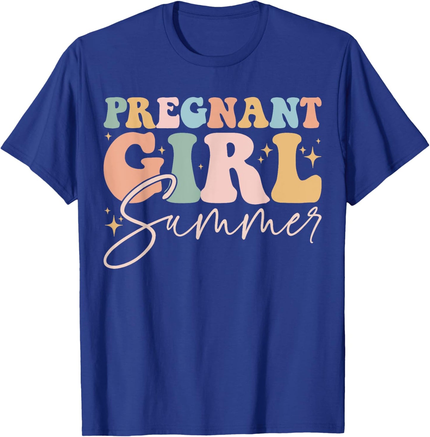 Funny Pregnancy Reveal Pregnant Girl Summer Baby Shower T-Shirt - T-Shirt | Royal