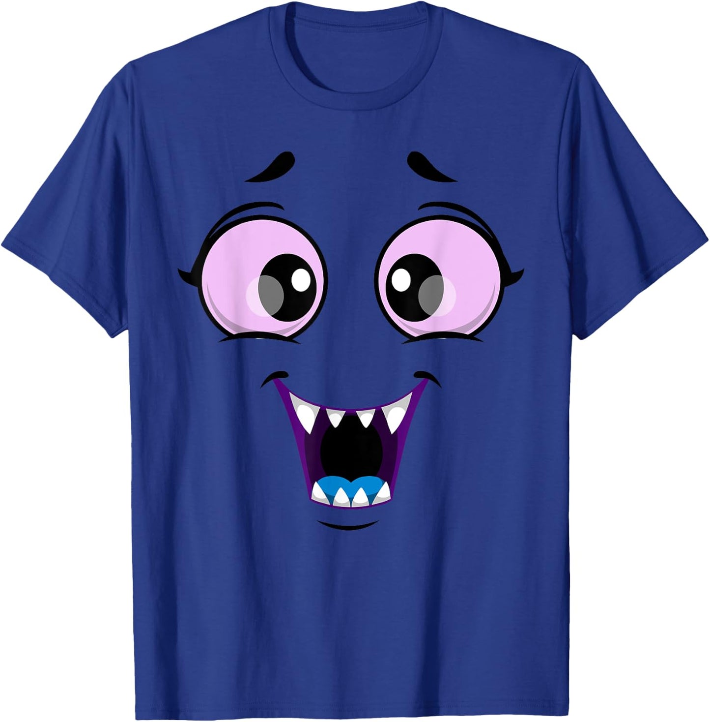 Cute Monster Face Halloween Funny Halloween Kids Adults T-Shirt - T-Shirt | Royal