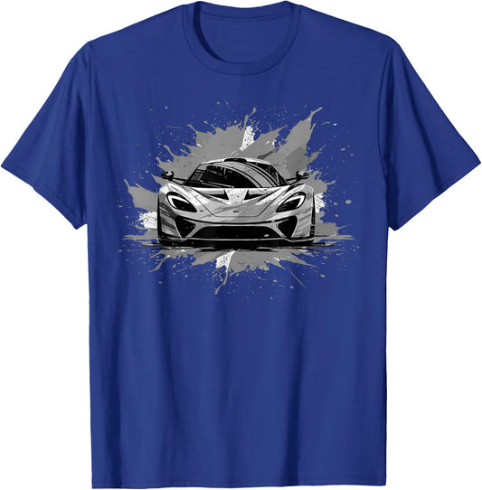 Exotic Concept Sports Car Supercar Luxury Hypercar Graphic T-Shirt - T-Shirt | Royal