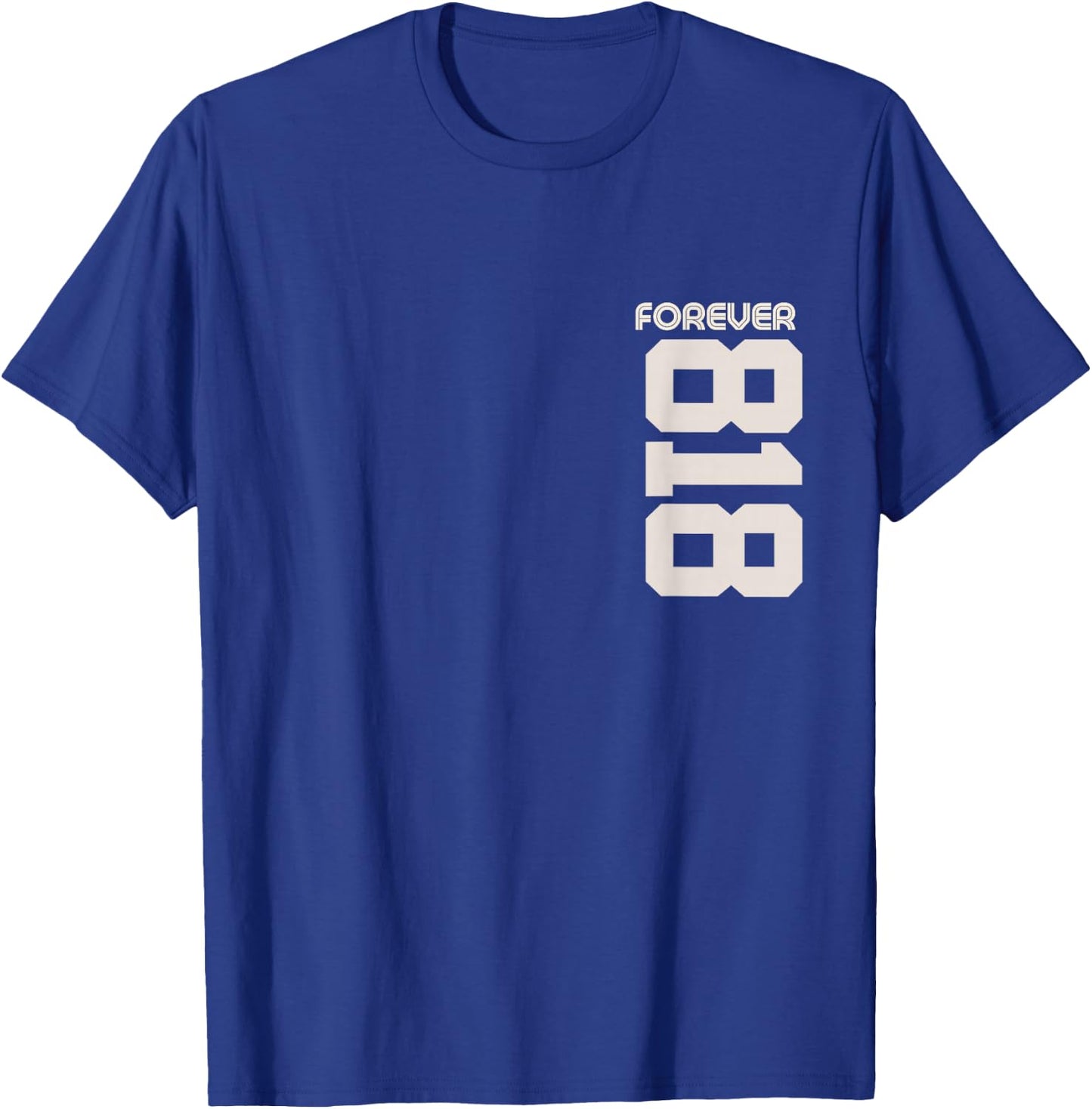 Vintage Forever 818 California Area Code 818 T-Shirt - T-Shirt | Royal