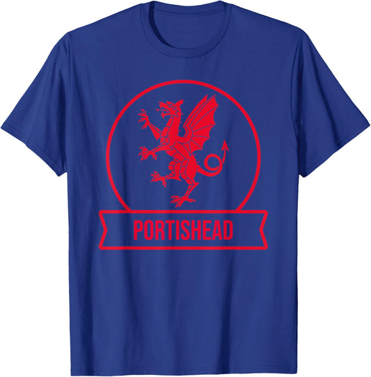 Portishead - Somerset County - Red Somerset Dragon Emblem T-Shirt - T-Shirt | Royal