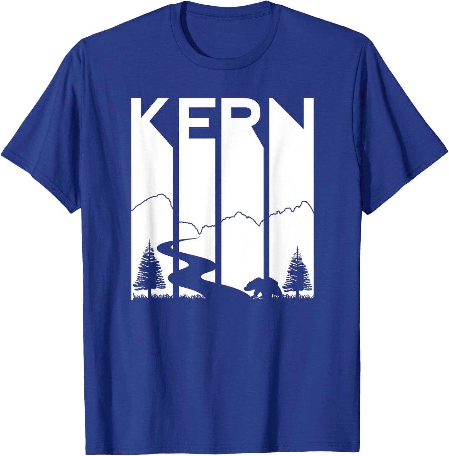 Kern River California Sequoia Forest Kernville Retro Camping T-Shirt - T-Shirt | Royal