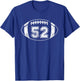 Football Player #52 Football Mom Dad Jersey 52 Varsity Team T-Shirt - T-Shirt | Royal