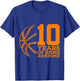 10 Years of Being Awesome Basketball 10th Birthday T-Shirt - T-Shirt | Royal
