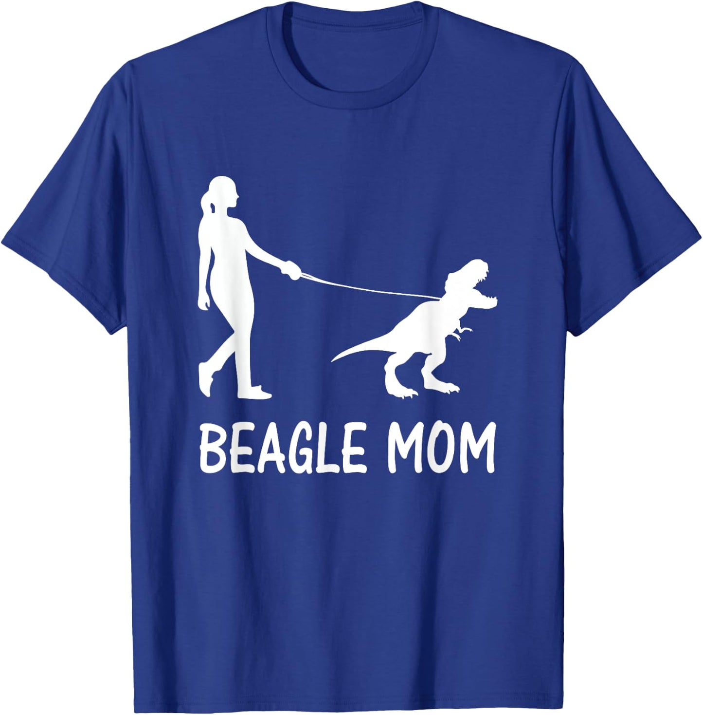 Beagle Mom Dog Beagle Mama Dinosaur Women Mothers Day T-Shirt - T-Shirt | Royal