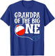Grandpa of The Big One Fishing Boy First Birthday Ofishally T-Shirt - T-Shirt | Royal