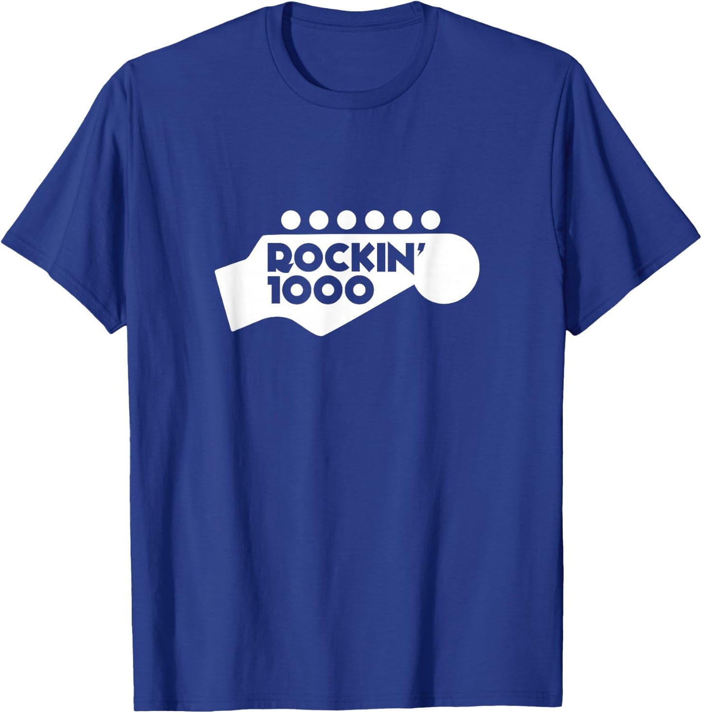 Rockin'1000 Logo with headstock white T-Shirt - T-Shirt | Royal