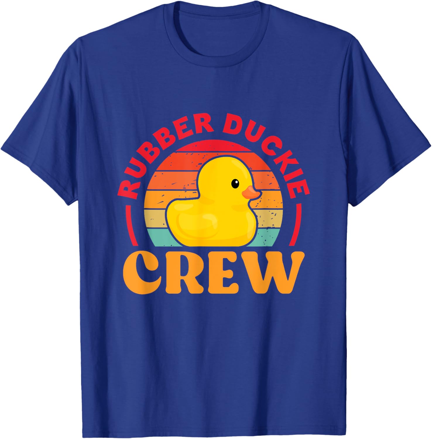 Rubber Duckie Crew Duck Duckling Retro T-Shirt - T-Shirt | Royal
