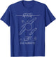 E-2 Hawkeye American AEW Plane Blueprints T-Shirt - T-Shirt | Royal
