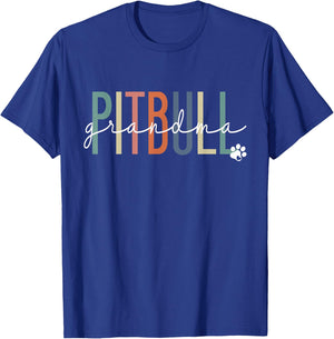Pit Bull Grandma Pitbull Pittie Dog Nana Mother's Day Women Girls Kids T-Shirt - T-Shirt | Royal