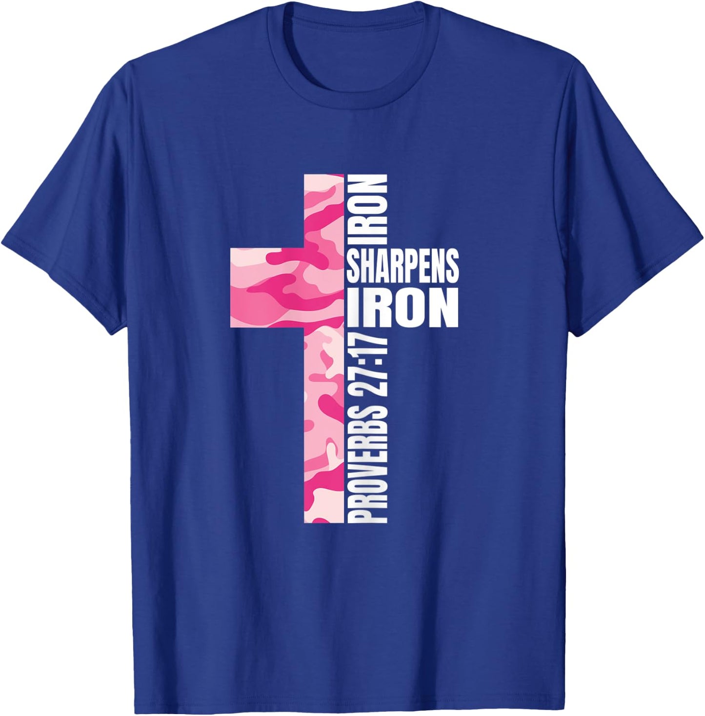 Pink Camo Cross Christian Best Friend Bible Verse Graphic T-Shirt - T-Shirt | Royal