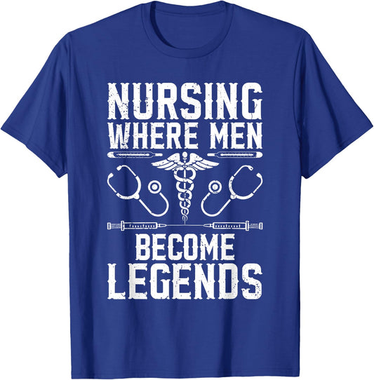 Murse Male Nurse Student Man Nurses Murse RN Graduation Week T-Shirt - T-Shirt | Royal