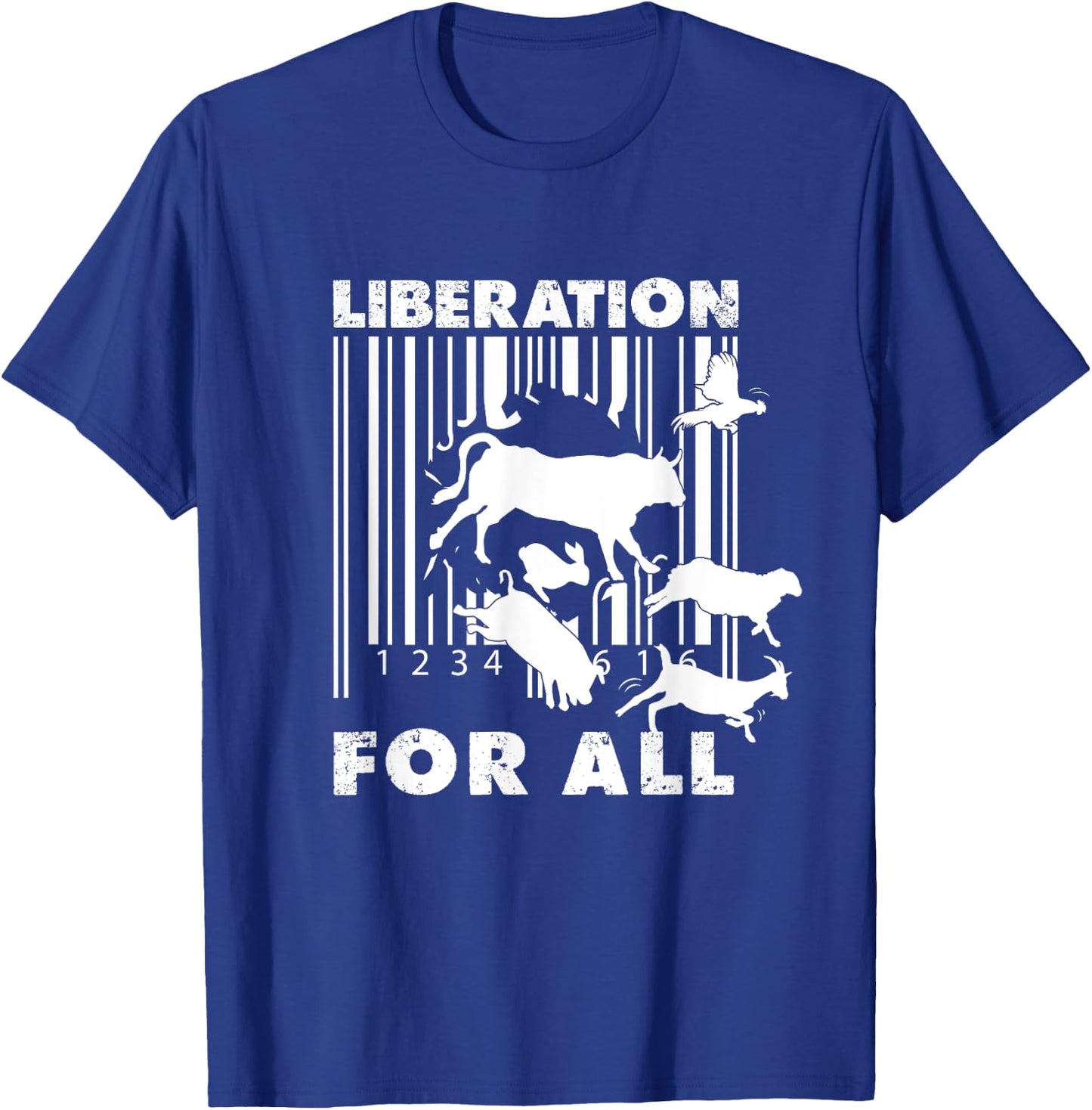 Liberation For All Animal Rights T-Shirt - T-Shirt | Royal