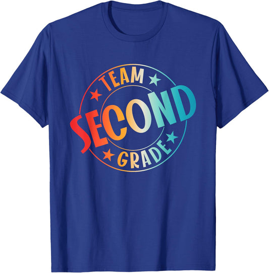 Team Second Grade Teacher Student Back To School 2nd Grade T-Shirt - T-Shirt | Royal