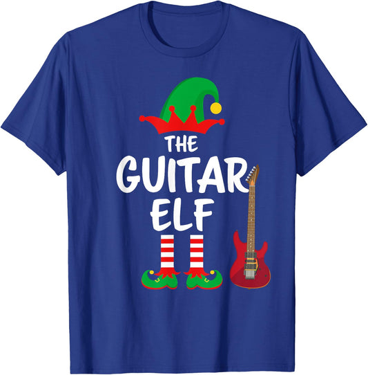 The Guitar Elf Matching Family Christmas T-Shirt - T-Shirt | Royal