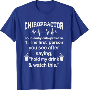 Funny Chiropractor Definition Chiropractic Occupation T-Shirt - T-Shirt | Royal