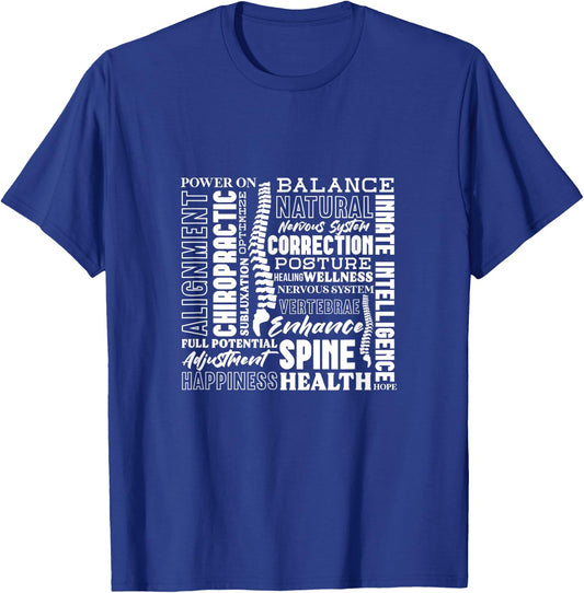 Chiropractor Chiropractic Spine Alignment Health T-Shirt - T-Shirt | Royal