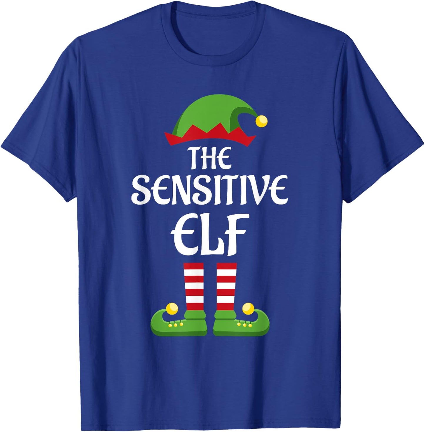 Sensitive Elf Family Matching Group Christmas T-Shirt - T-Shirt | Royal