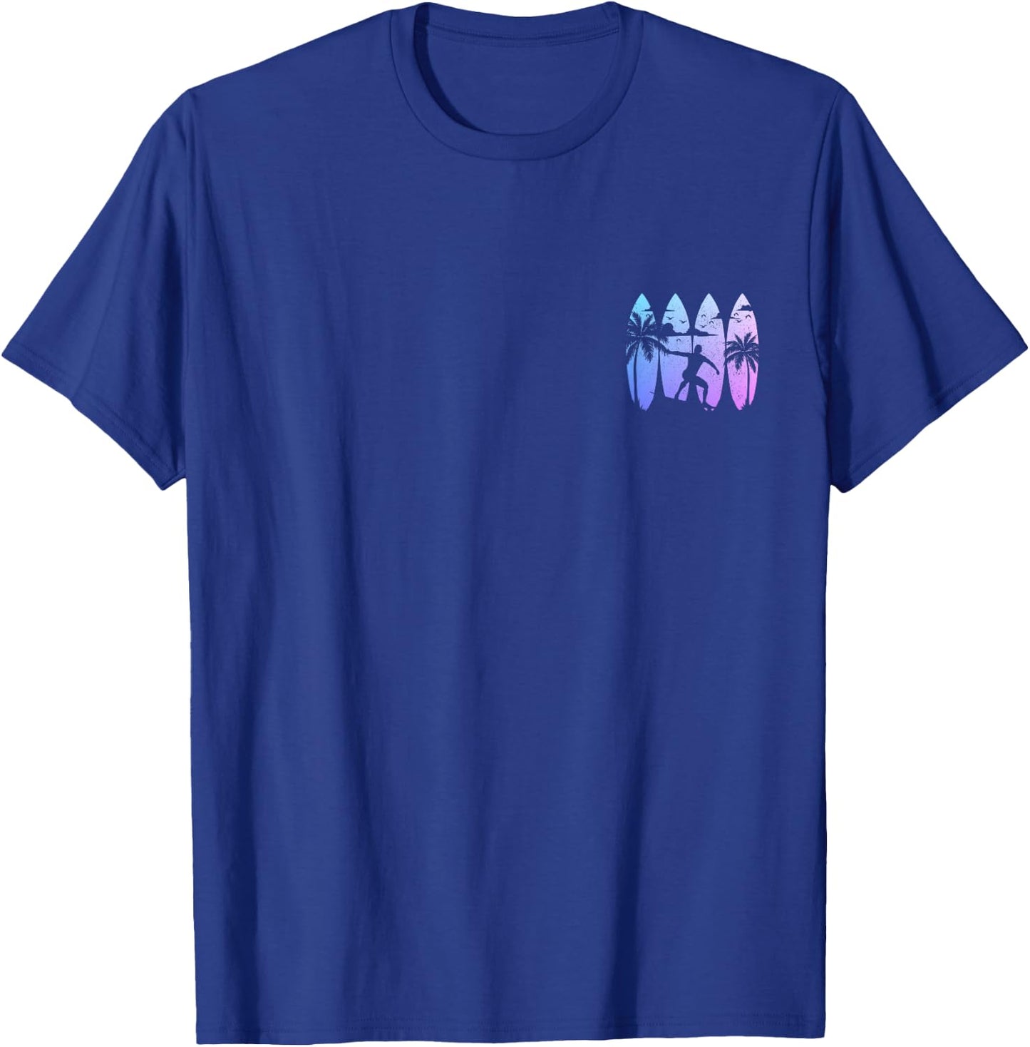 Surfer Surfboard Vintage Surfing Beach Summer Surf T-Shirt - T-Shirt | Royal