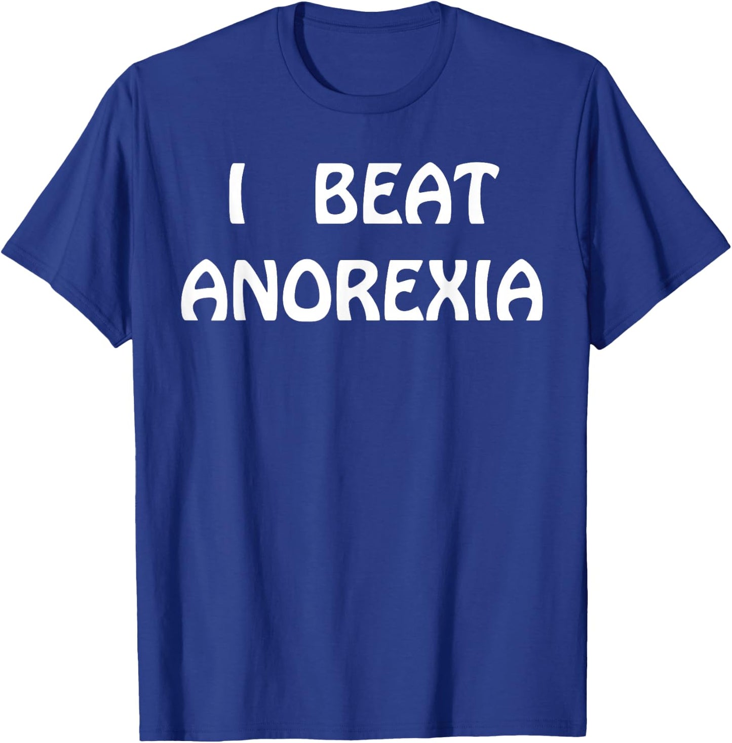 Funny I Beat Anorexia Shirt - Kids - Black - Animal - Short Sleeve - - Regular Fit - Small T-Shirt - T-Shirt | Royal