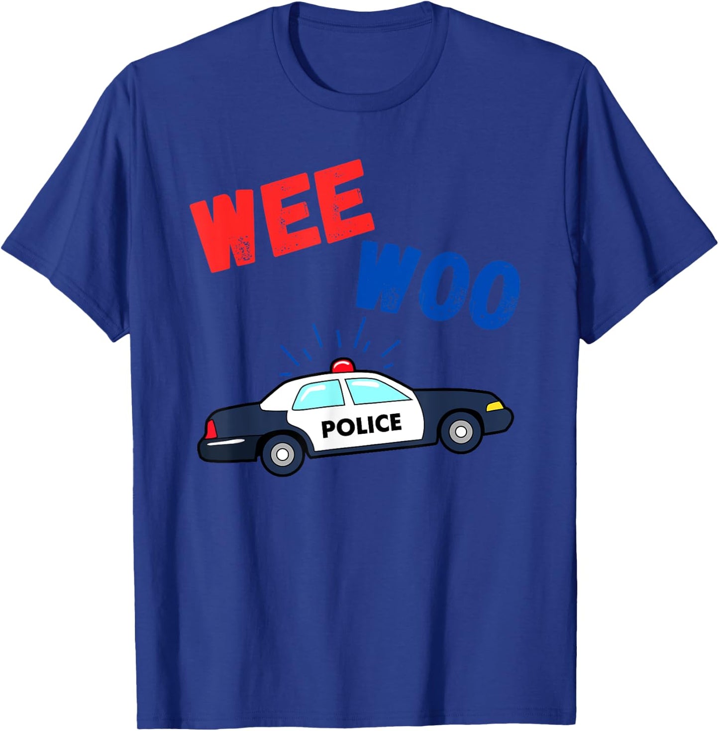 Wee Woo Police Car Funny Cute for kids and Family T-Shirt - T-Shirt | Royal