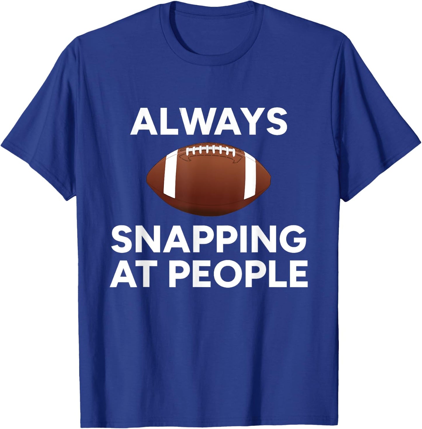 Football Center, Football Player by Bain Graphics Men's Black Short Sleeve Modern Classic Fit , Size Small T-Shirt - T-Shirt | Royal