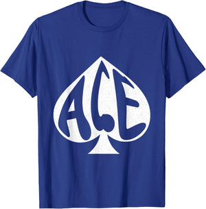 Vintage Ace of Spades Texas Hold'em Playing Card T-Shirt - T-Shirt | Royal