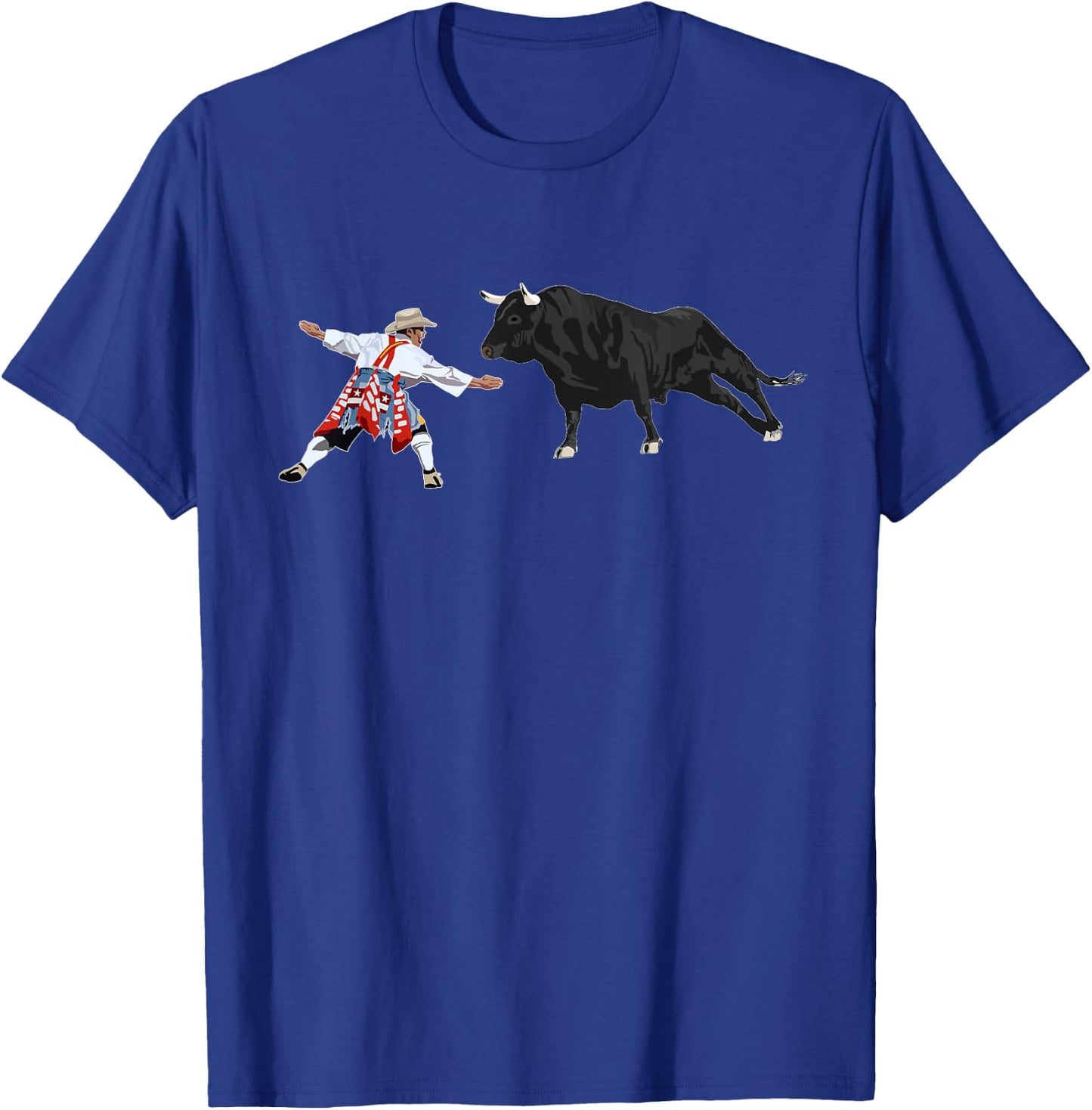 Rodeo Clown Funny Bull Fighting Lover Gag Bullfighter Outfit T-Shirt - T-Shirt | Royal