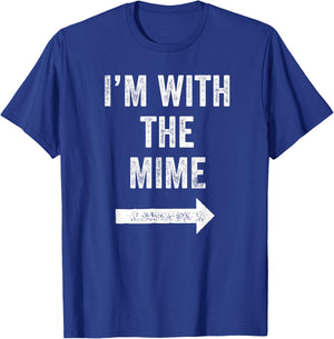 Funny I'm With the Mime 2024 Halloween Costume T-Shirt - T-Shirt | Royal