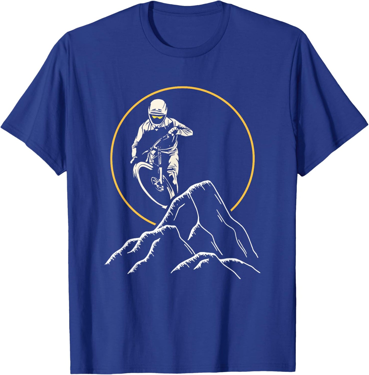 Mountain Biker Design For Riders On Mountain Bike Trails T-Shirt - T-Shirt | Royal