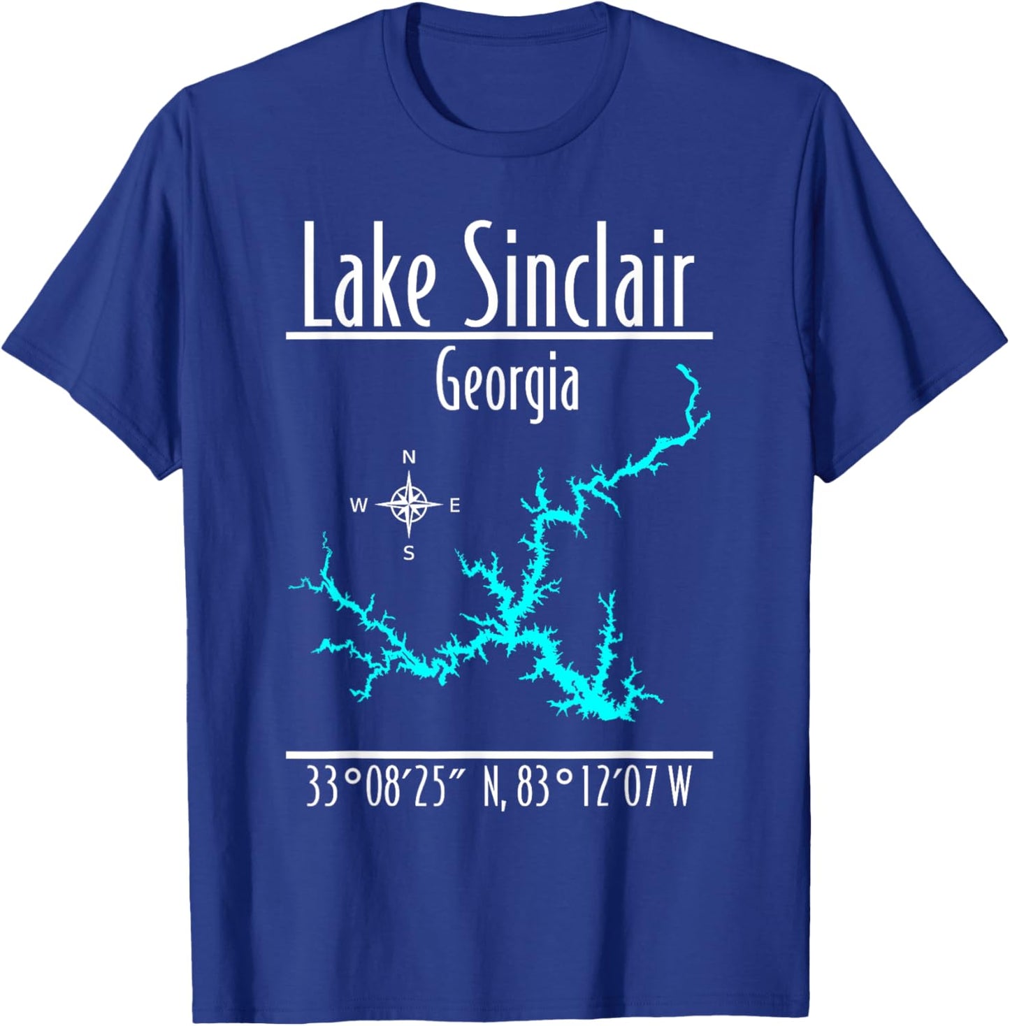 Modern Lake Sinclair - Georgia T-Shirt - T-Shirt | Royal