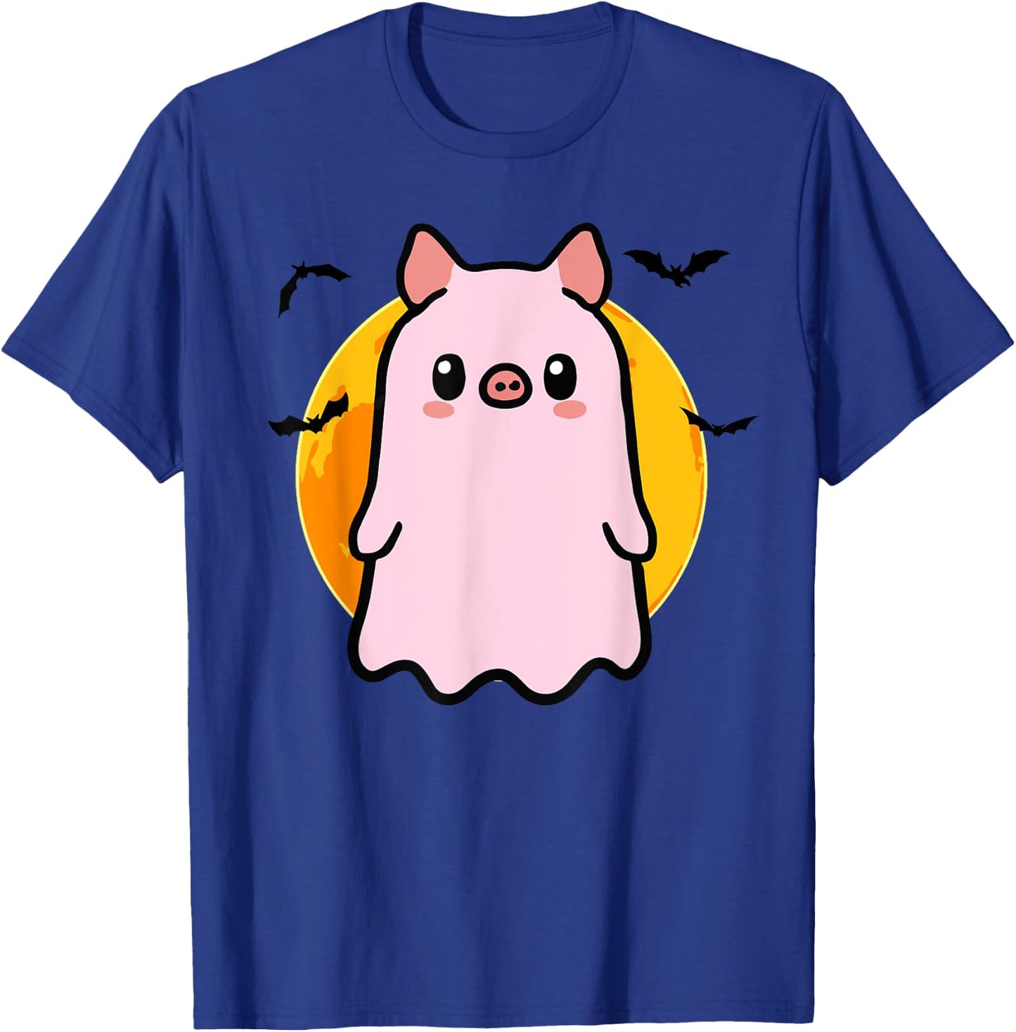 Cute Pig Ghost Kawaii Halloween T-Shirt - T-Shirt | Royal