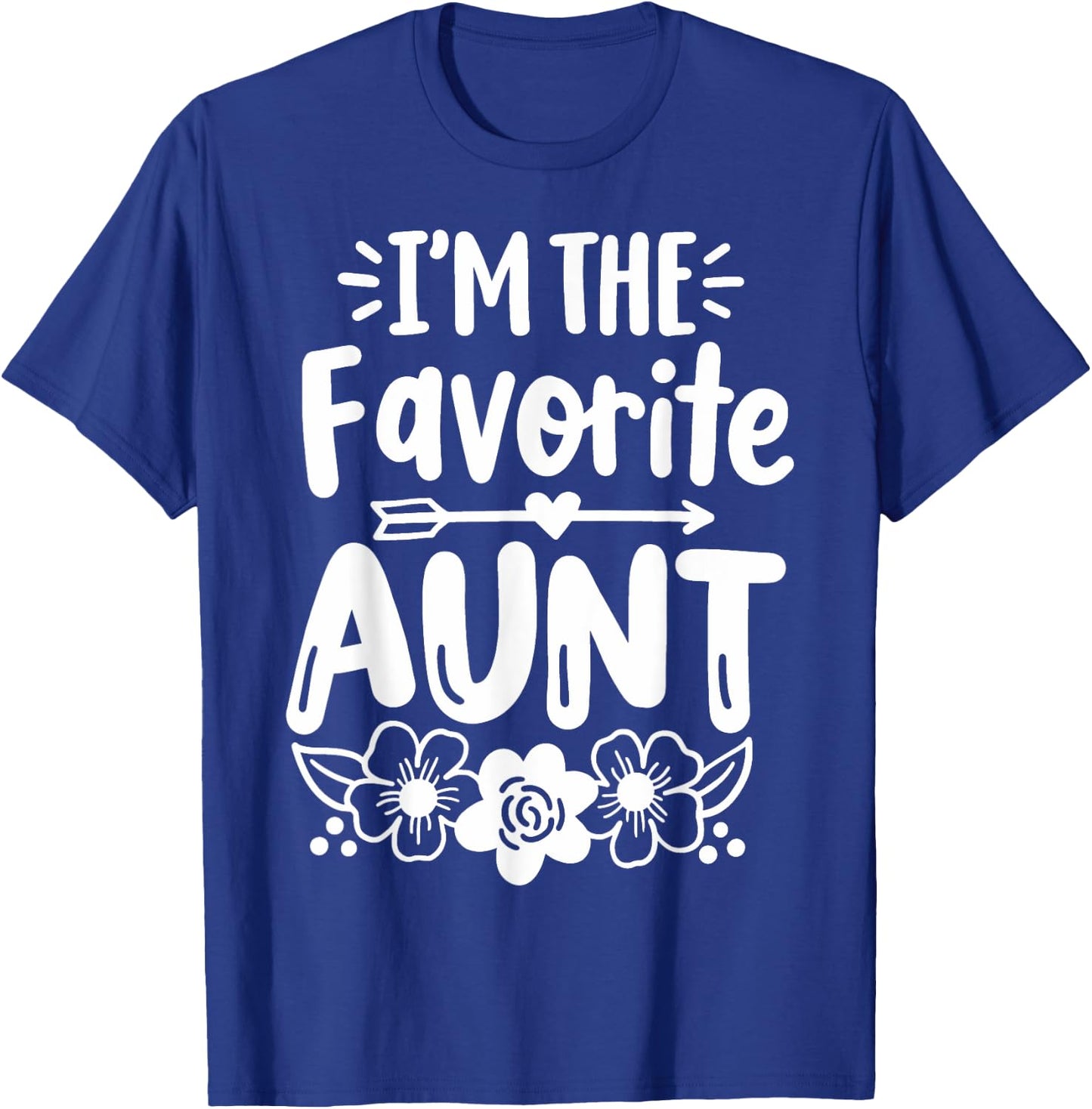 Auntie Aunt Squad Co. Women's Favorite Aunt T-Shirt - T-Shirt | Royal