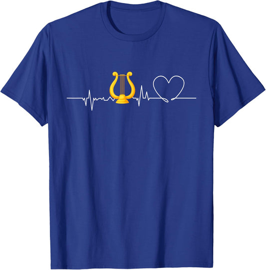 Love lyre women Shirt lyre music Lovers men, kids and girls T-Shirt - T-Shirt | Royal