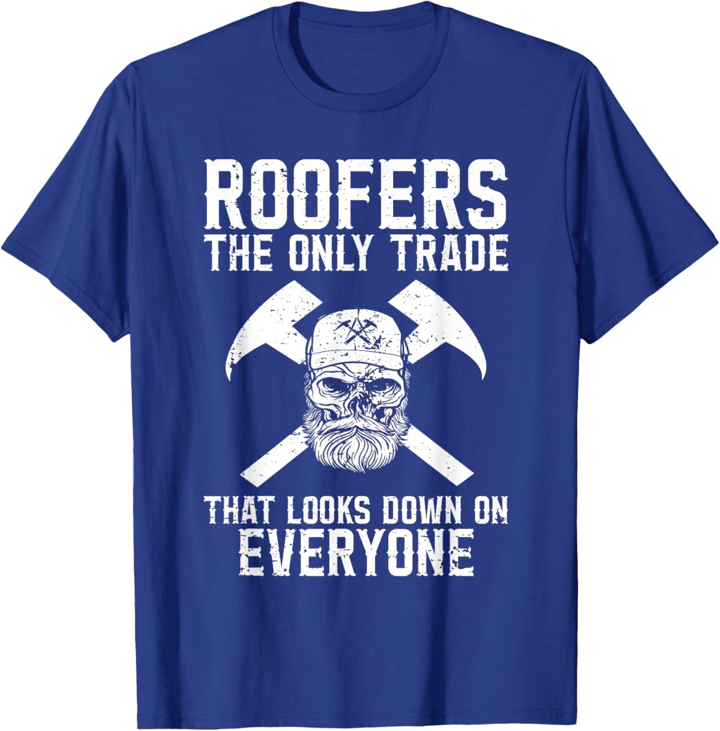 Roofer Funny Retro Roofing Roof Equipment Job Repair T-Shirt - T-Shirt | Royal