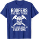Roofer Funny Retro Roofing Roof Equipment Job Repair T-Shirt - T-Shirt | Royal