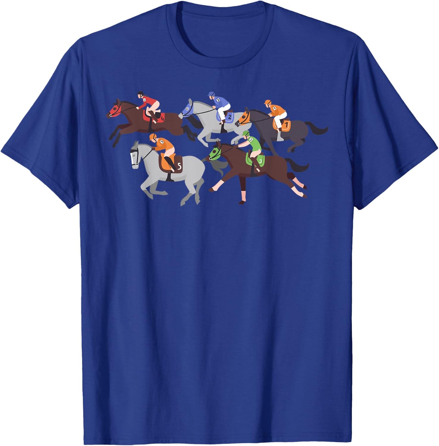 Funny Horse Racing Jockey Racer Derby Rider Race Track T-Shirt - T-Shirt | Royal