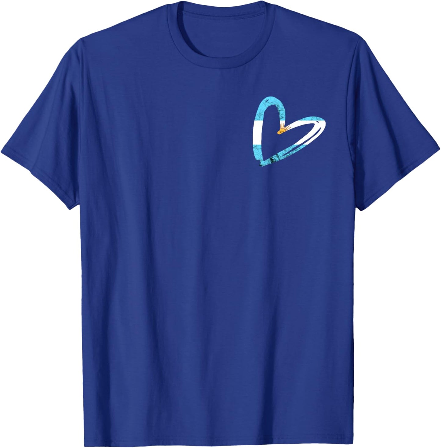 Heart Argentina Flag Argentinian Pride Sun of May Argentina T-Shirt - T-Shirt | Royal