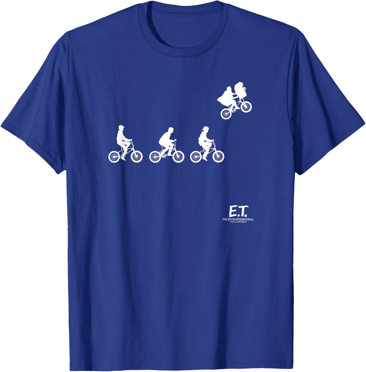 E.T. the Extra-Terrestrial Bike Chase Silhouette T-Shirt - T-Shirt | Royal