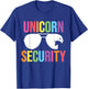 Unicorn Security Birthday Family Halloween Costume Dad Mom T-Shirt - T-Shirt | Royal