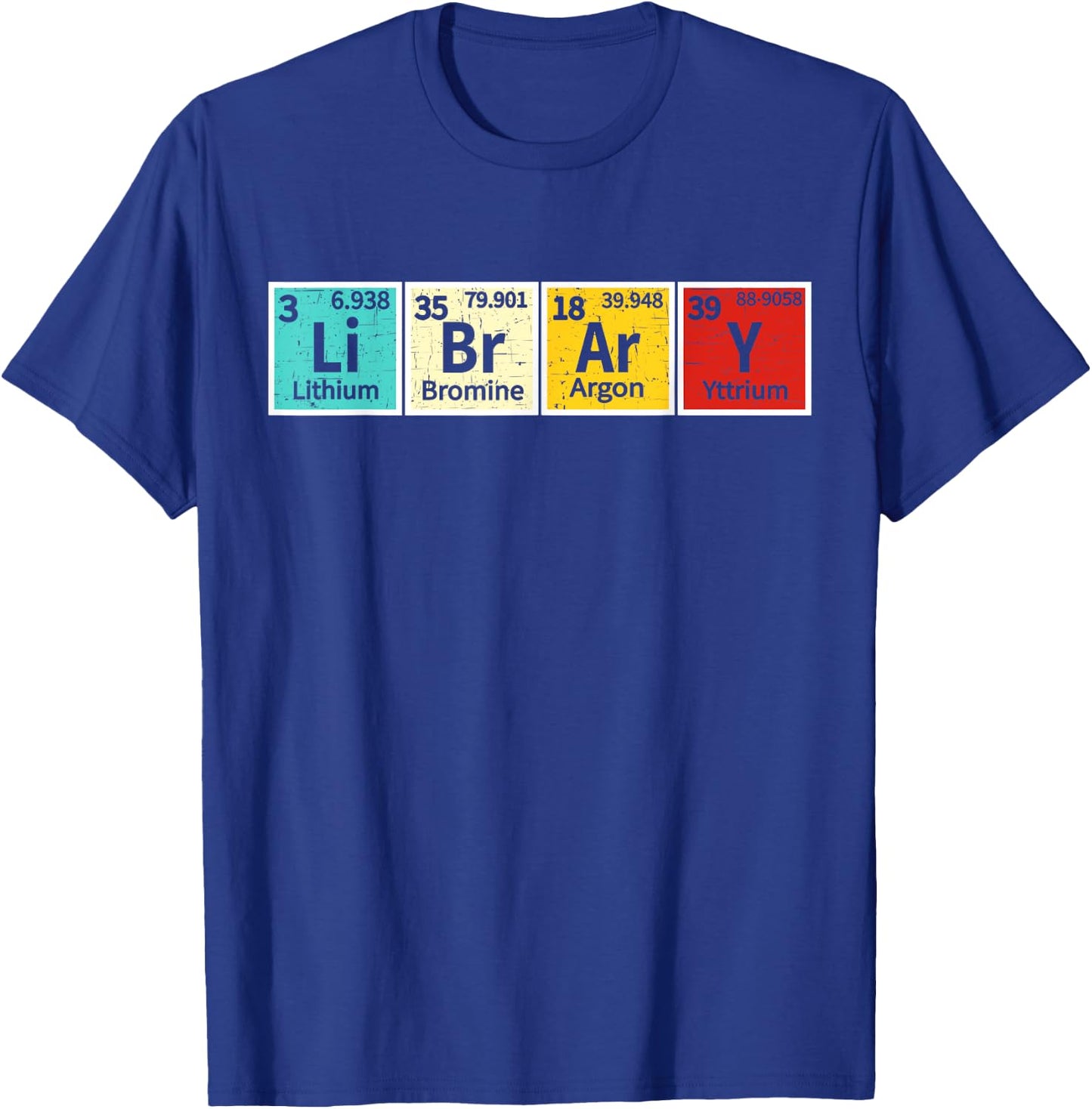 Library Periodic Table Library Reading Book Worms Reader T-Shirt - T-Shirt | Royal