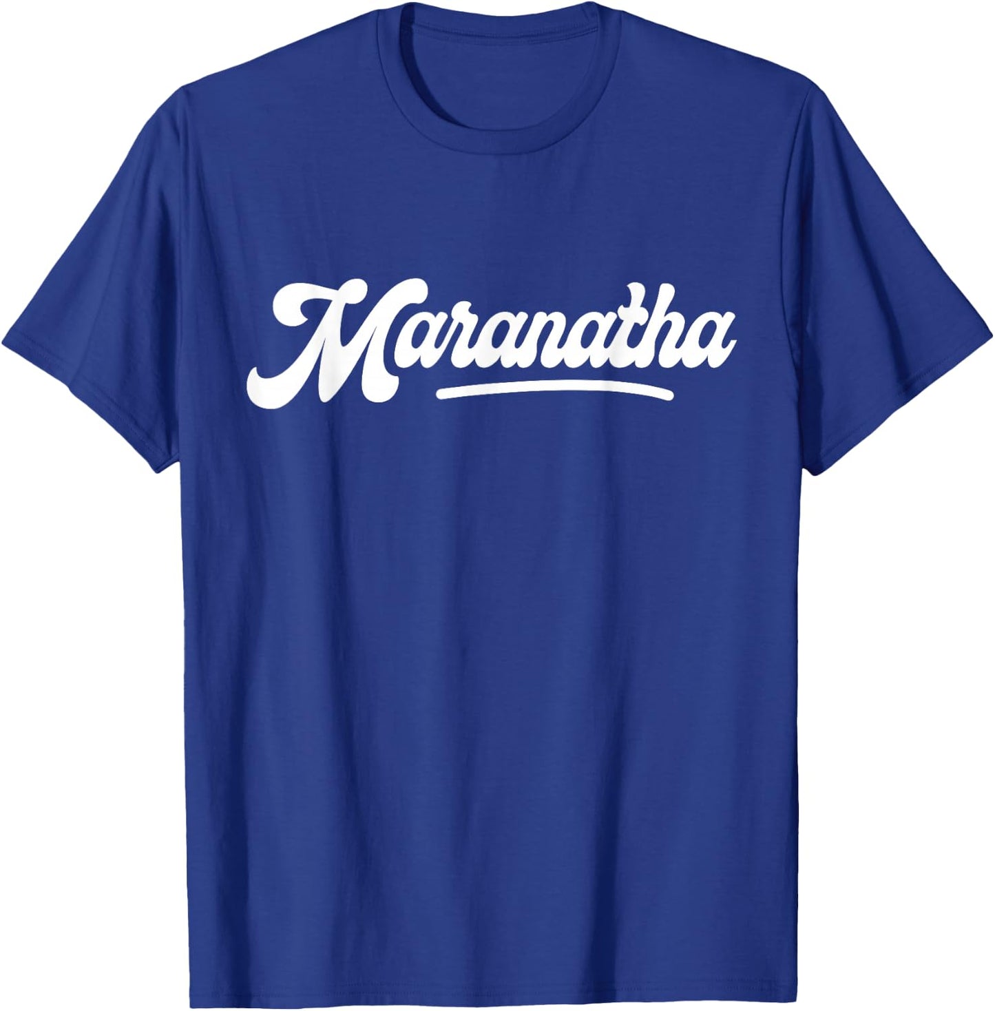 Maranatha - Come O Lord - Baseball Themed Christian Apparel T-Shirt - T-Shirt | Royal