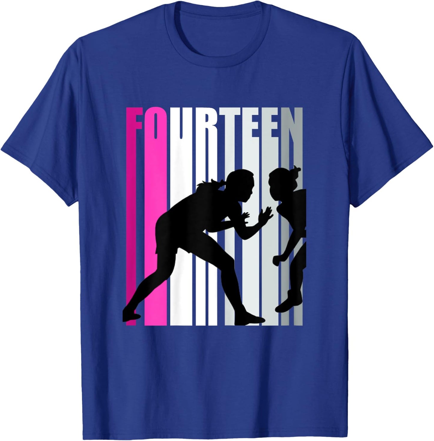 Girls Wrestling 14th Birthday Wrestler Queen Sports Teen T-Shirt - T-Shirt | Royal
