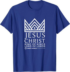 Christ Church Presbyterian Knoxville TN | King Front T-Shirt - T-Shirt | Royal