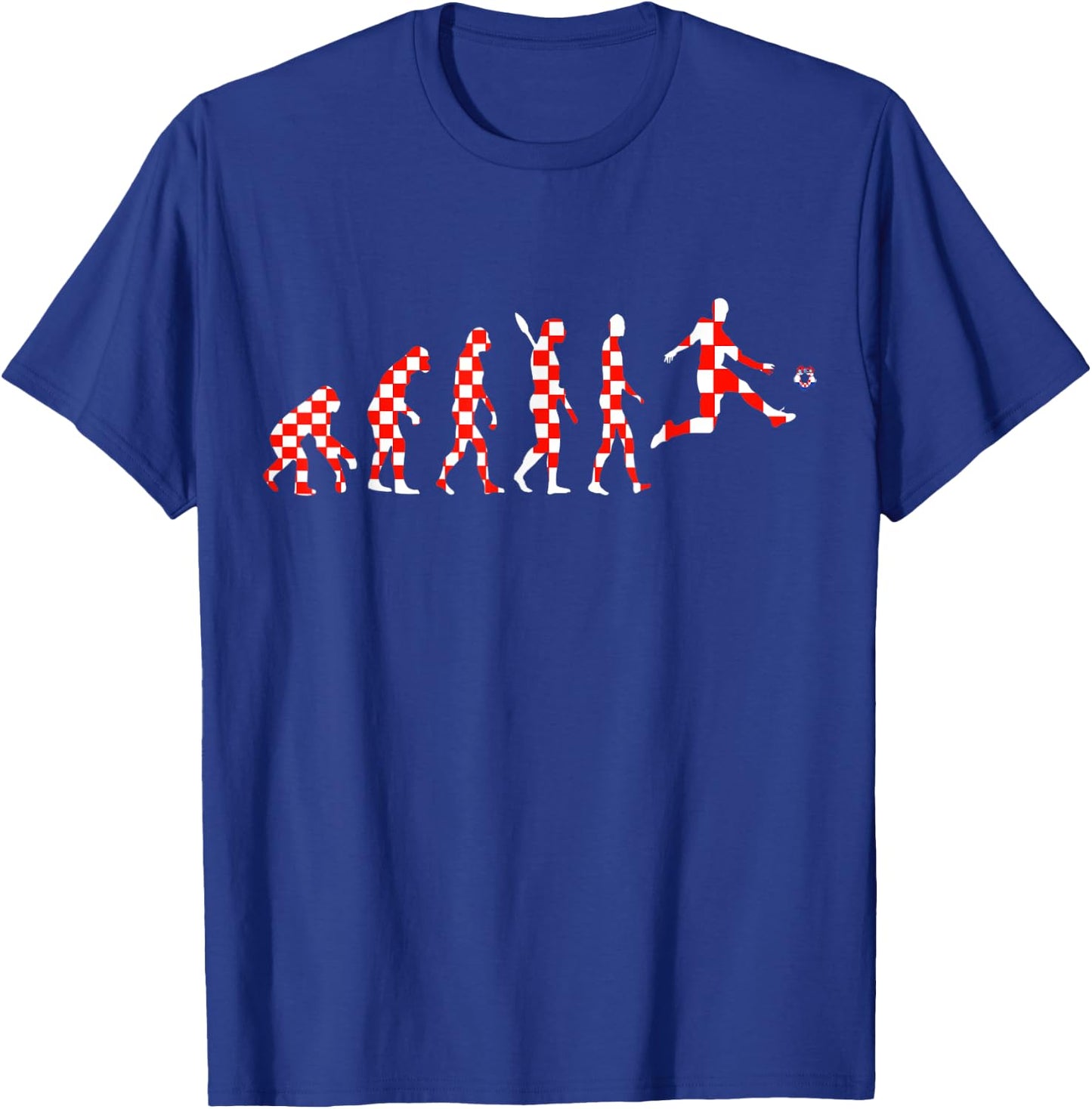 Hrvatska Soccer Team Evolution Croatian Flag Croatia T-Shirt - T-Shirt | Royal