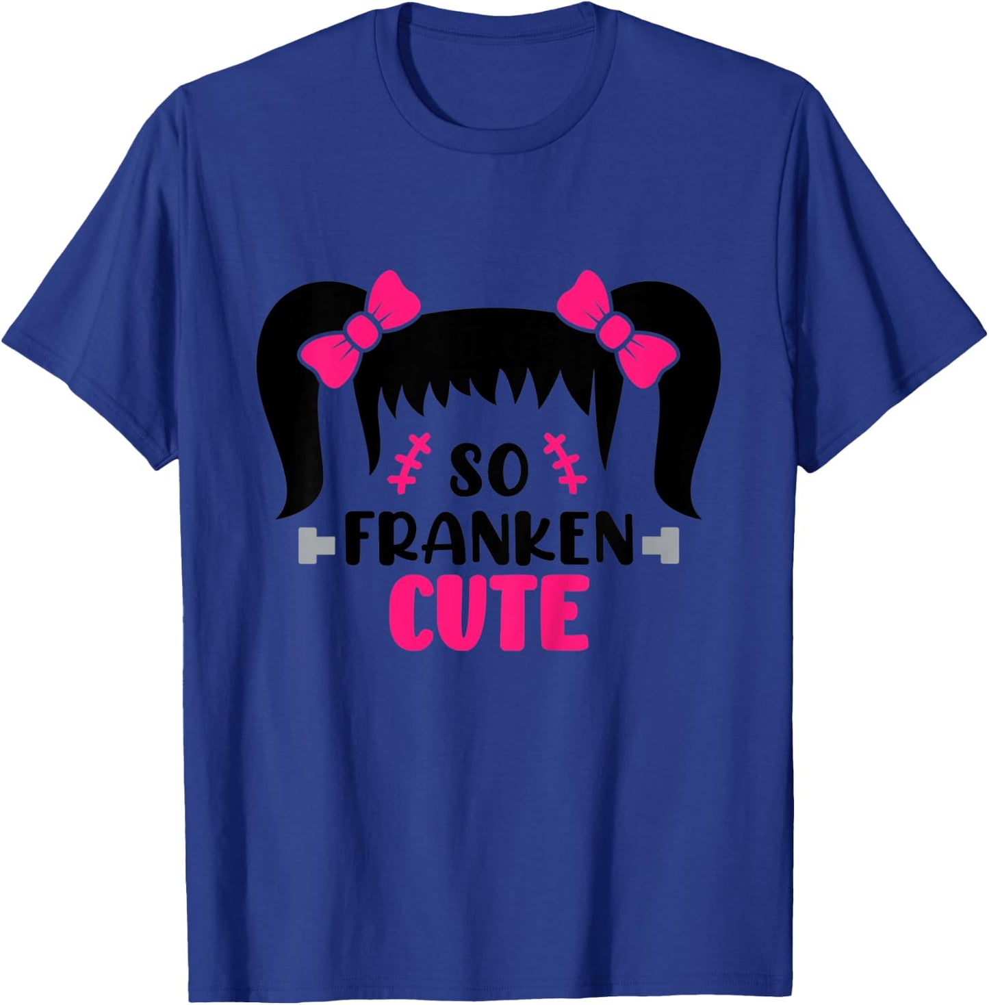 Kids So Franken Cute Toddler Girl Halloween Costume Scary Funny T-Shirt - T-Shirt | Royal