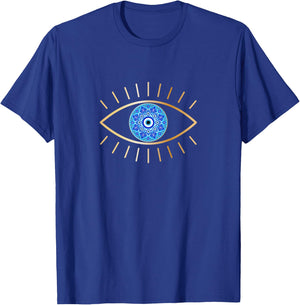 Ich sehe dich Blue Evil Eye Eyelashes Good Luck T-Shirt - T-Shirt | Royal