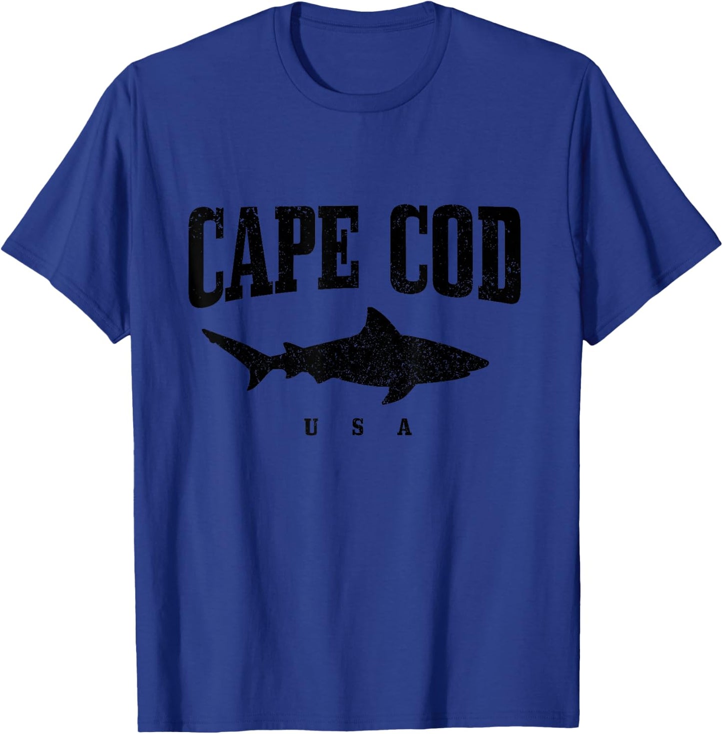 Cape Cod USA Great White Shark Cage Diving Vintage T-Shirt - T-Shirt | Royal