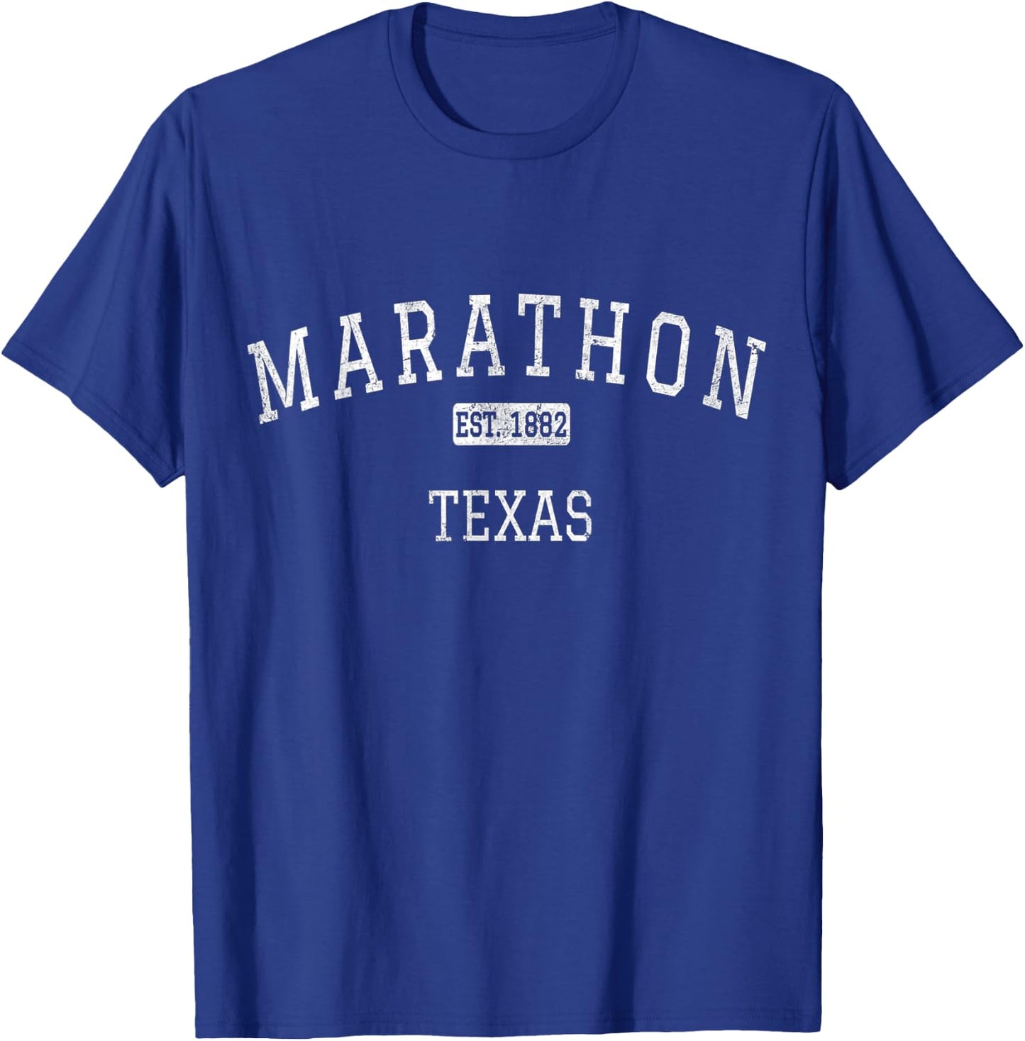 Marathon Texas TX Vintage T-Shirt - T-Shirt | Royal